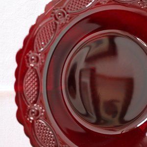 Avon Rim Soup Bowl Cod Ruby Red Glass Vintage Never Used
